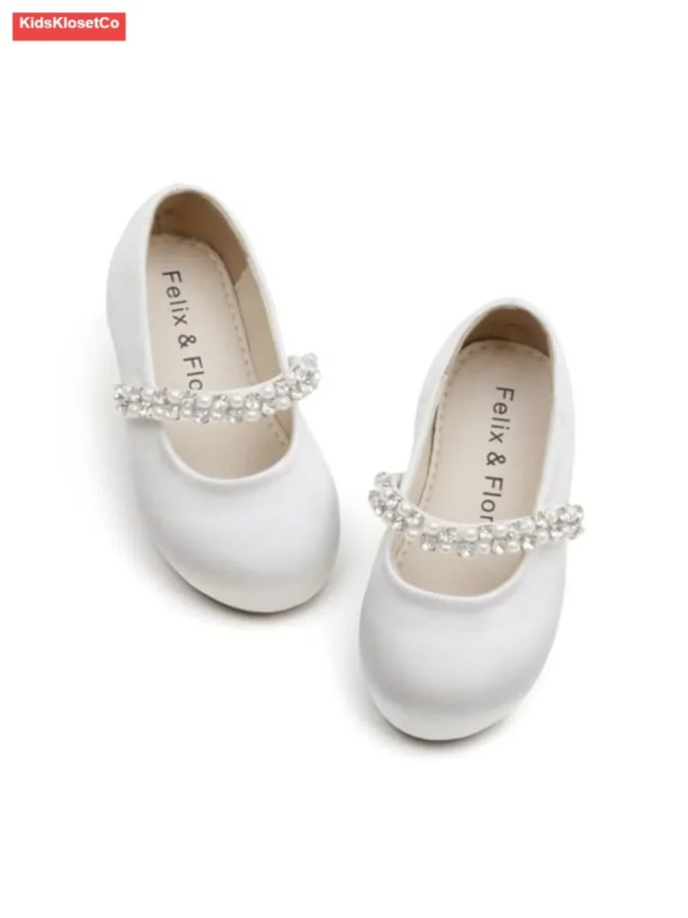 Satin Ballet Flats with Cushioned Insole and Non-Slip Rubber Outsole